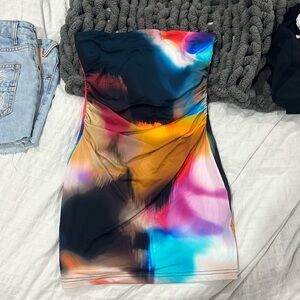 White Fox mini dress size small strapless